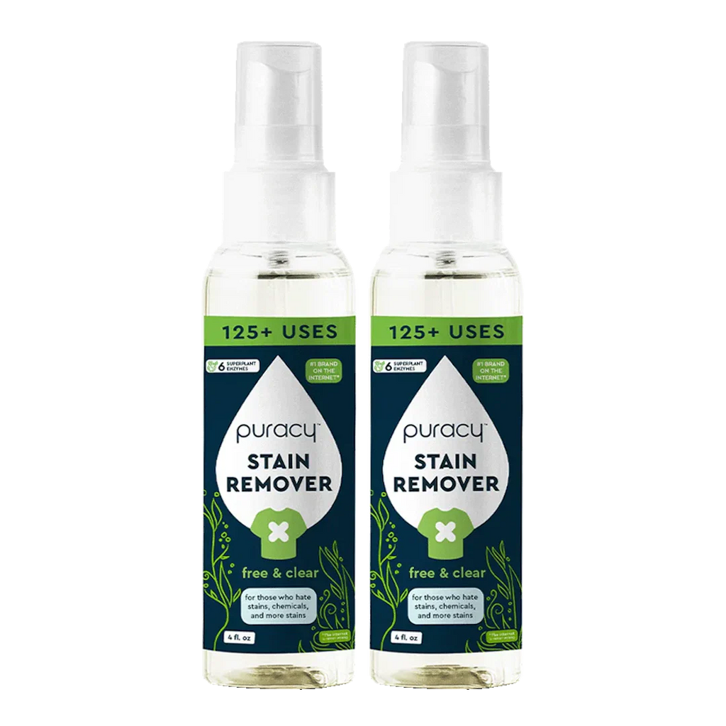 Puracy Professional Laundry Stain Remover Spray - 6 Enzymes - Unscented