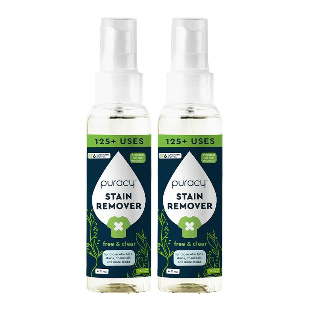 Puracy Professional Laundry Stain Remover Spray - 6 Enzymes - Unscented