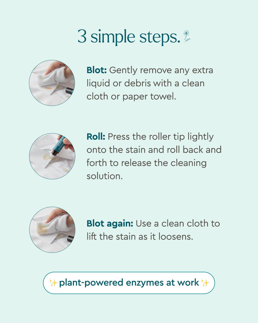 Puracy Professional Laundry Stain Remover Spray - 6 Enzymes - Unscented