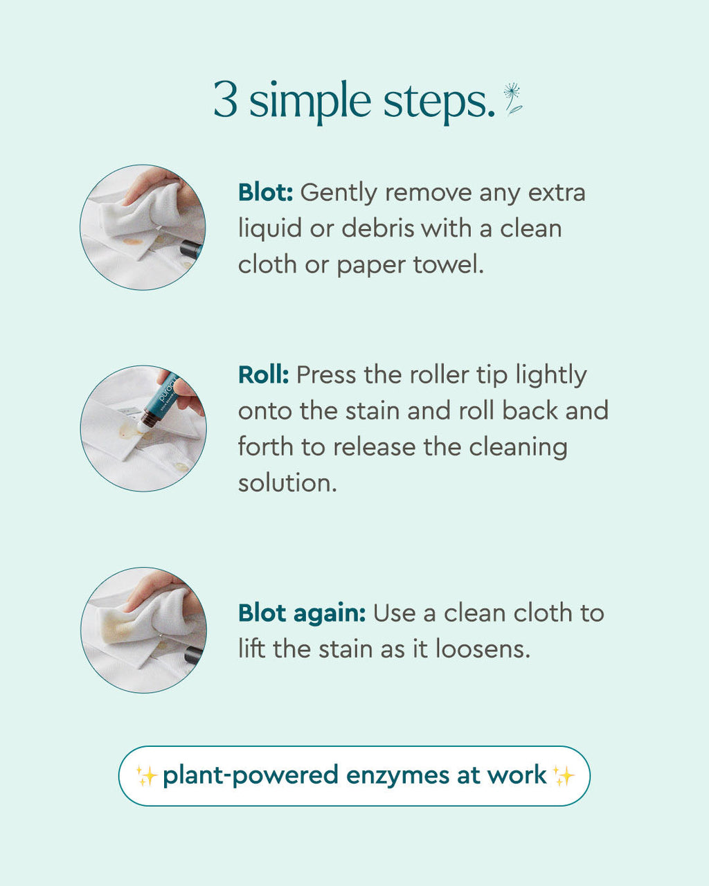 Puracy Professional Laundry Stain Remover Spray - 6 Enzymes - Unscented